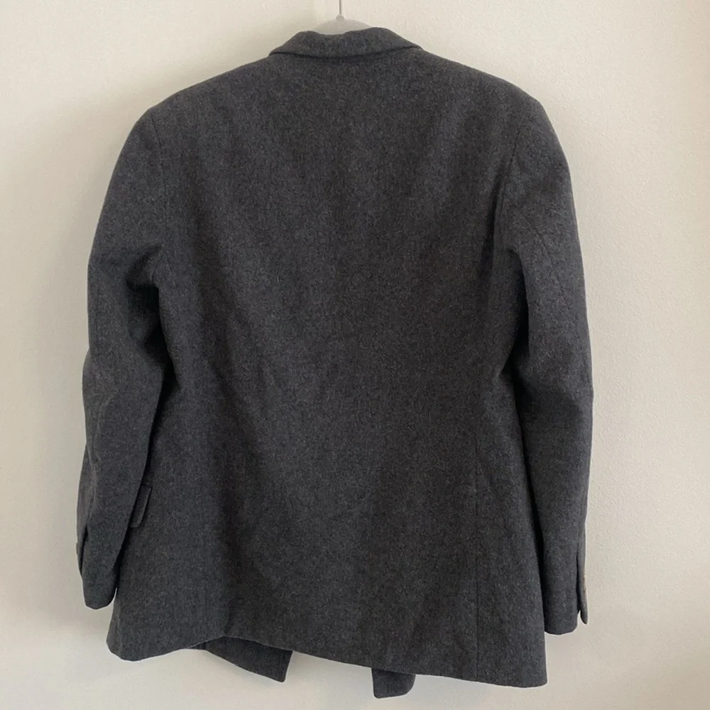 J. Crew Dark Heather Gray Wool Cashmere Blend Coat Blazer size 8 - Picture 9 of 9
